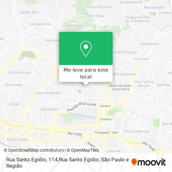 Rua Santo Egídio, 114,Rua Santo Egídio mapa