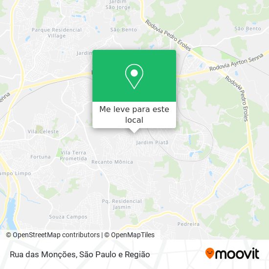 Rua das Monções mapa