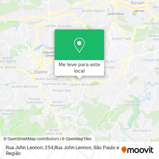 Rua John Lennon, 254,Rua John Lennon mapa