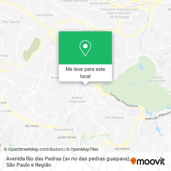 Avenida Rio das Pedras (av rio das pedras guaipava) mapa