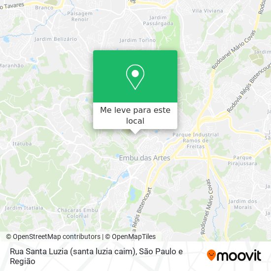 Rua Santa Luzia (santa luzia caim) mapa