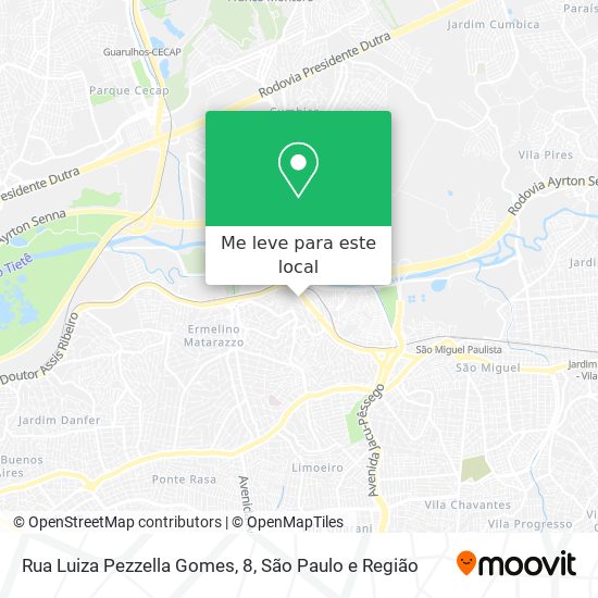 Rua Luiza Pezzella Gomes, 8 mapa