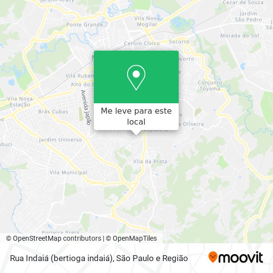 Rua Indaiá (bertioga indaiá) mapa