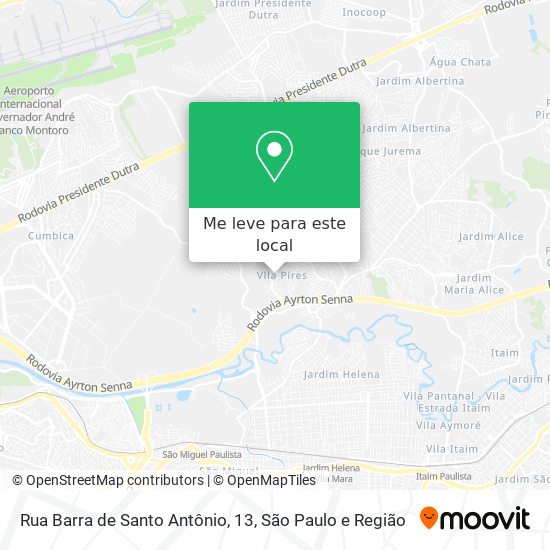 Rua Barra de Santo Antônio, 13 mapa