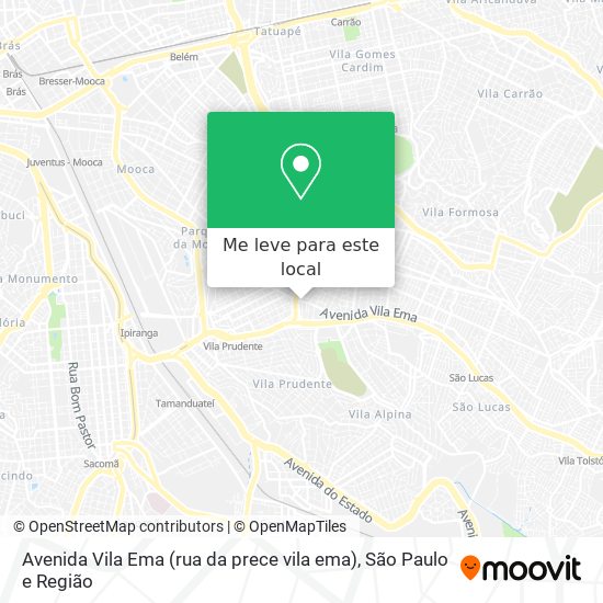 Avenida Vila Ema (rua da prece vila ema) mapa