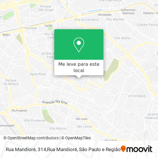 Rua Mandioré, 314,Rua Mandioré mapa