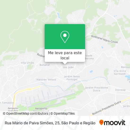 Rua Mário de Paiva Simões, 25 mapa