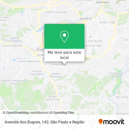 Avenida dos Bugres, 142 mapa