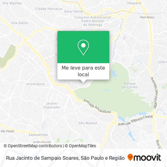 Rua Jacinto de Sampaio Soares mapa