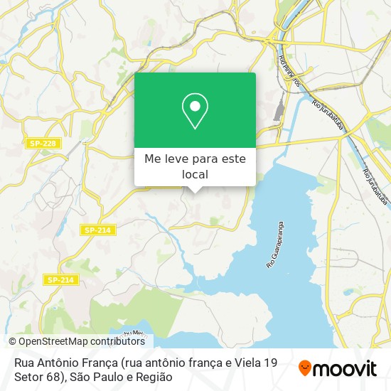 Rua Antônio França (rua antônio frança e Viela 19 Setor 68) mapa