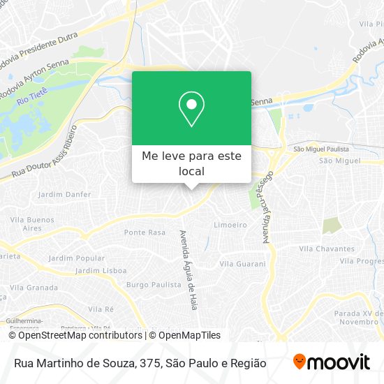 Rua Martinho de Souza, 375 mapa