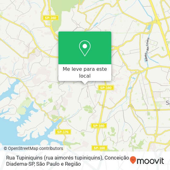 Rua Tupiniquins (rua aimorés tupiniquins), Conceição Diadema-SP mapa