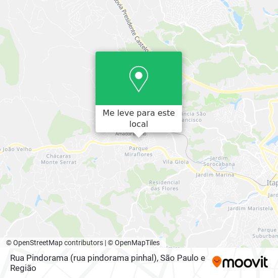 Rua Pindorama (rua pindorama pinhal) mapa