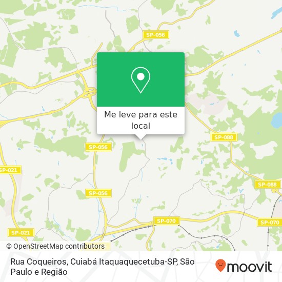 Rua Coqueiros, Cuiabá Itaquaquecetuba-SP mapa
