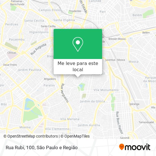 Rua Rubi, 100 mapa