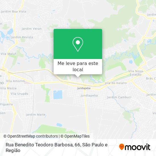 Rua Benedito Teodoro Barbosa, 66 mapa