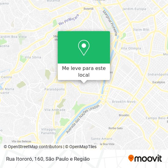 Rua Itororó, 160 mapa