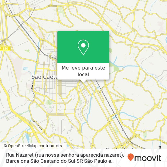 Rua Nazaret (rua nossa senhora aparecida nazaret), Barcelona São Caetano do Sul-SP mapa