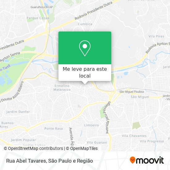 Rua Abel Tavares mapa