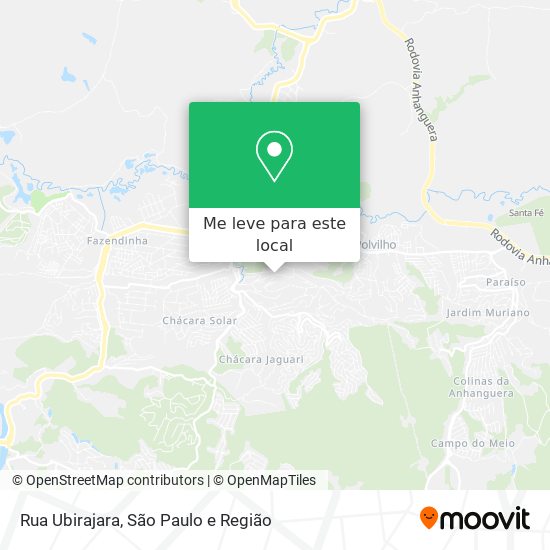 Rua Ubirajara mapa