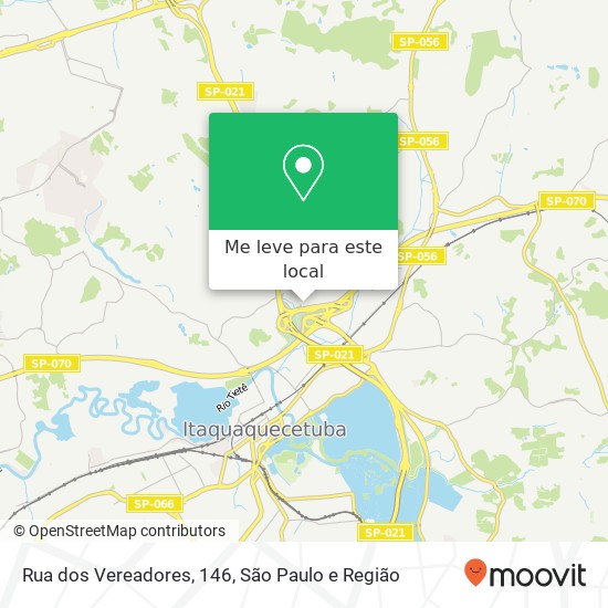 Rua dos Vereadores, 146, Corredor Itaquaquecetuba-SP mapa