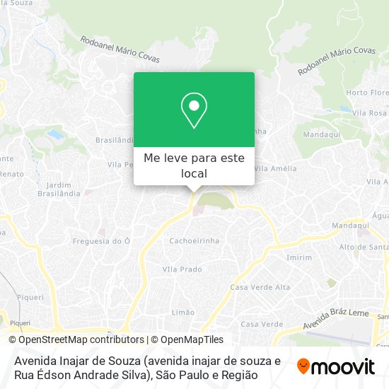 Avenida Inajar de Souza (avenida inajar de souza e Rua Édson Andrade Silva) mapa