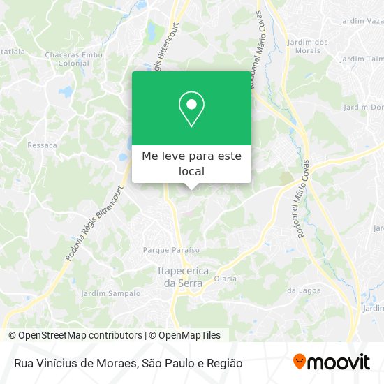 Rua Vinícius de Moraes mapa