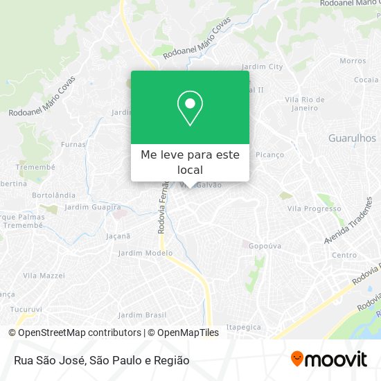 Rua São José mapa