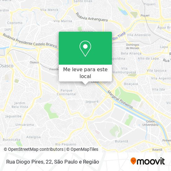 Rua Diogo Pires, 22 mapa