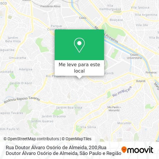 Rua Doutor Álvaro Osório de Almeida, 200,Rua Doutor Álvaro Osório de Almeida mapa