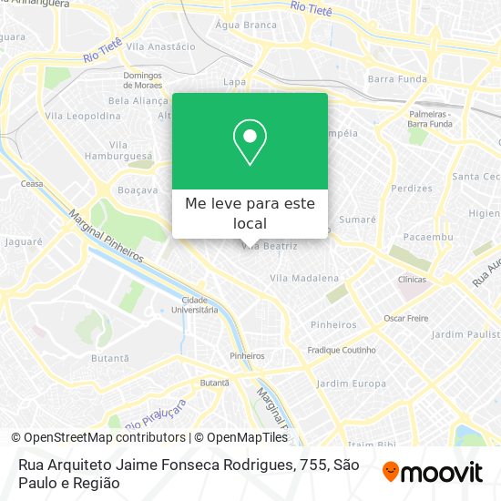 Rua Arquiteto Jaime Fonseca Rodrigues, 755 mapa