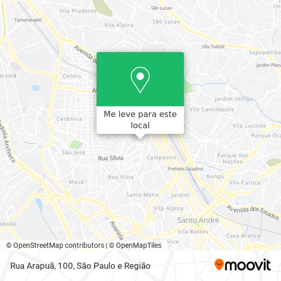 Rua Arapuã, 100 mapa