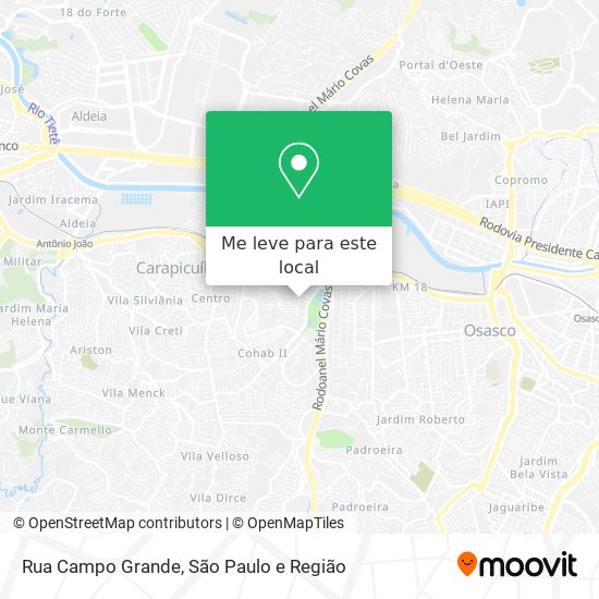 Rua Campo Grande mapa
