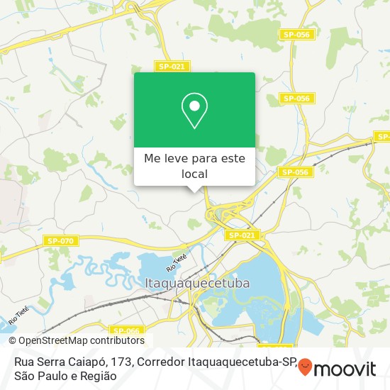Rua Serra Caiapó, 173, Corredor Itaquaquecetuba-SP mapa