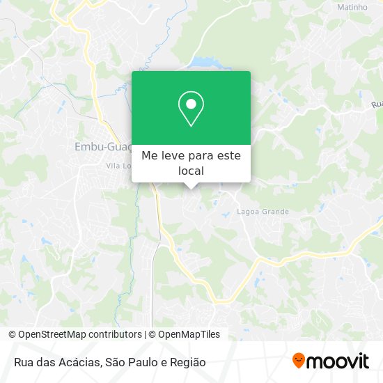 Rua das Acácias mapa