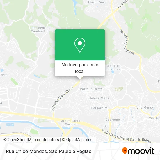 Rua Chico Mendes mapa