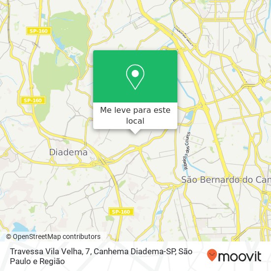 Travessa Vila Velha, 7, Canhema Diadema-SP mapa
