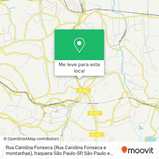 Rua Carolina Fonseca (Rua Carolina Fonseca e montanhas), Itaquera São Paulo-SP mapa