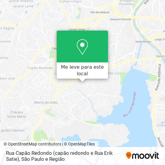 Rua Capão Redondo (capão redondo e Rua Erik Satie) mapa