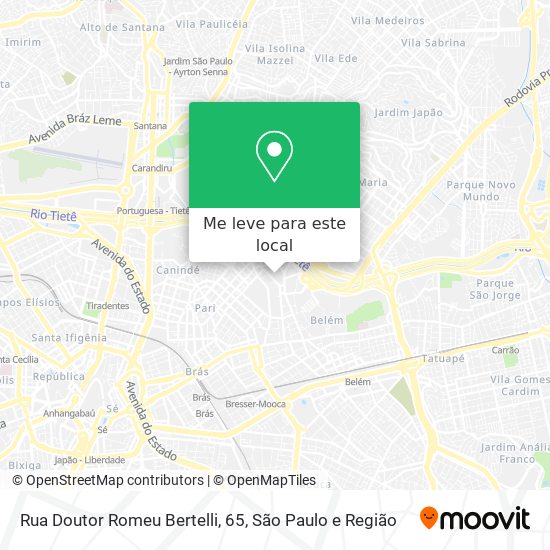 Rua Doutor Romeu Bertelli, 65 mapa