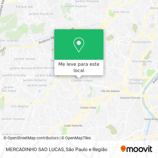 MERCADINHO SAO LUCAS mapa