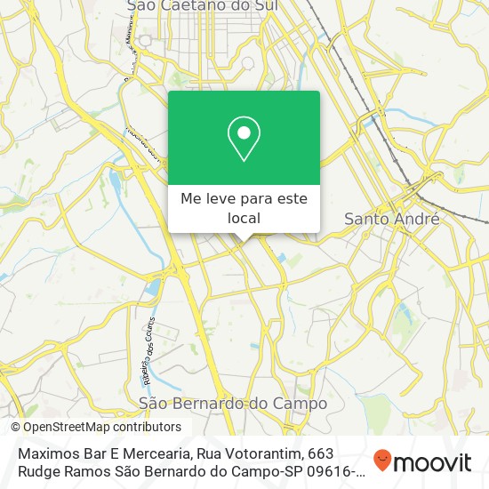 Maximos Bar E Mercearia, Rua Votorantim, 663 Rudge Ramos São Bernardo do Campo-SP 09616-000 mapa