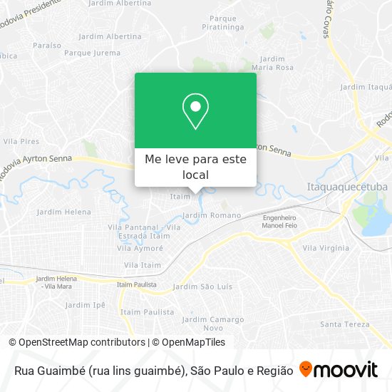 Rua Guaimbé (rua lins guaimbé) mapa