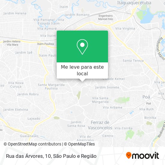 Rua das Árvores, 10 mapa