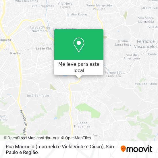 Rua Marmelo (marmelo e Viela Vinte e Cinco) mapa