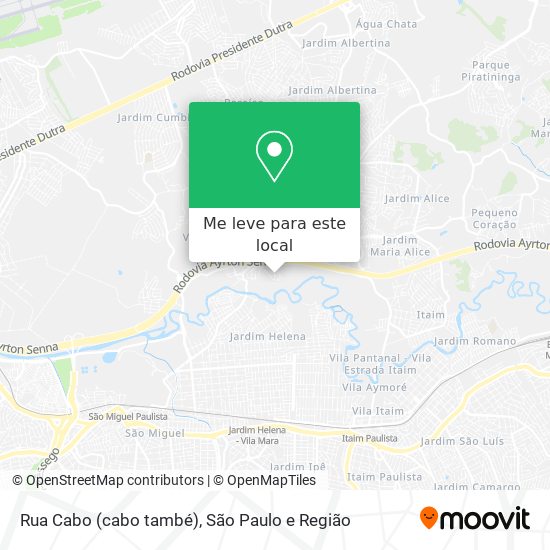 Rua Cabo (cabo també) mapa