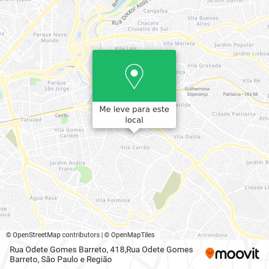 Rua Odete Gomes Barreto, 418,Rua Odete Gomes Barreto mapa