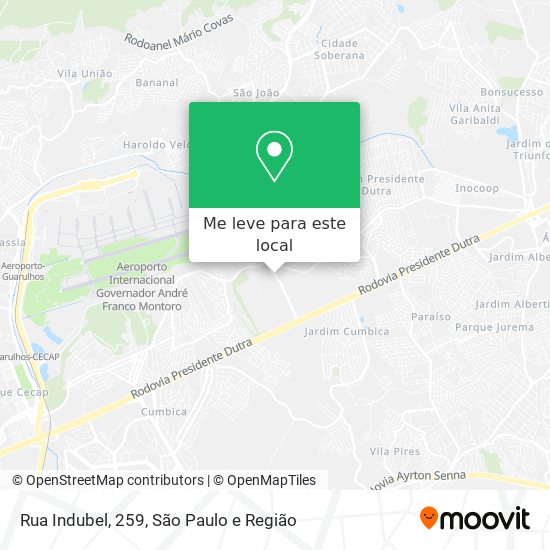 Rua Indubel, 259 mapa