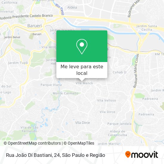Rua João Dí Bastiani, 24 mapa