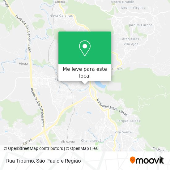 Rua Tiburno mapa